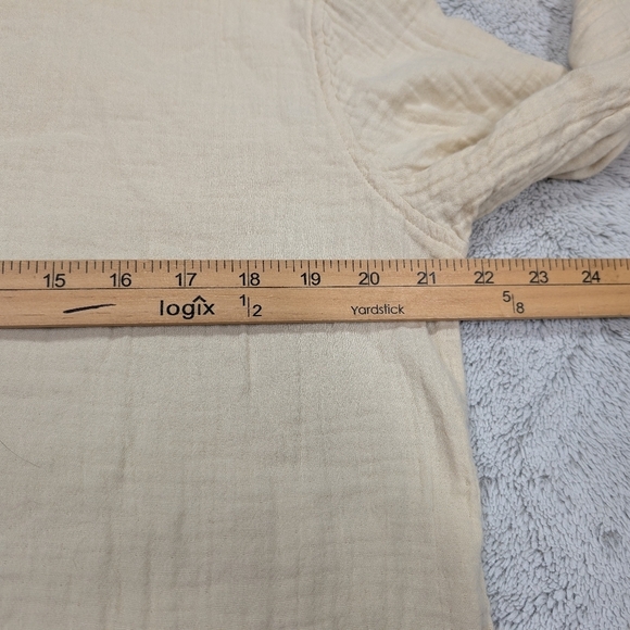 Wilfred Shirt Womens S Yellow Button Up Oversized Sail Boyfriend Cotton Gauze - Picture 5 of 10